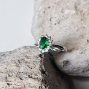HASU Gioielli Laboratorio Orafo Salerno - Anello GREEN - Argento 925 e zirconi - 2