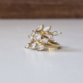 HASU Gioielli Laboratorio Orafo Salerno - COLLEZIONE NATURA - Anello argento 925 placcato oro con zirconi