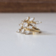 HASU Gioielli Laboratorio Orafo Salerno - COLLEZIONE NATURA - Anello argento 925 placcato oro con zirconi