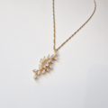 HASU Gioielli Laboratorio Orafo Salerno - COLLEZIONE NATURA - Collana argento 925 placcato oro con zirconi