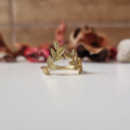 HASU Gioielli Laboratorio Orafo Salerno - Set GOLD LEAVES - Anello argento 925 placcato oro - 1