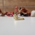 HASU Gioielli Laboratorio Orafo Salerno - Set GOLD LEAVES - Anello argento 925 placcato oro - 2